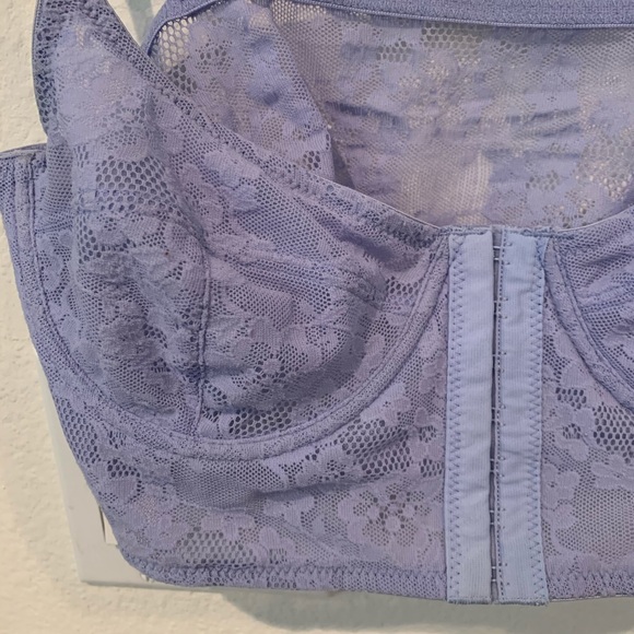 Free People Powder Blue Lingerie Lace  Bra Top - Picture 4 of 8